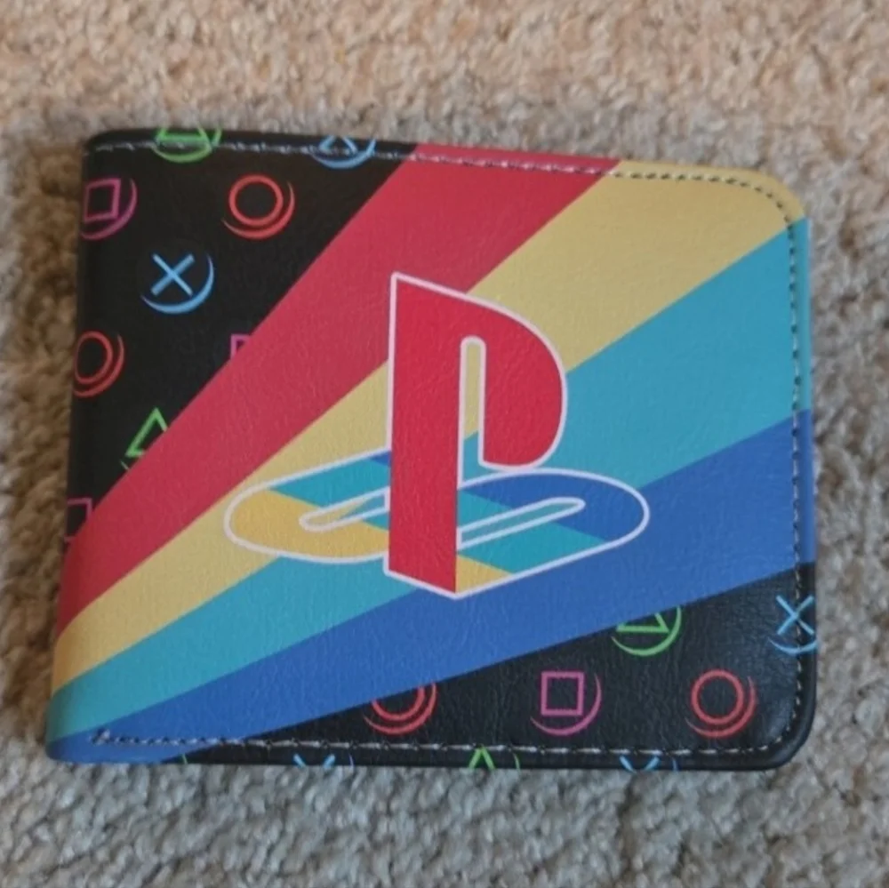 New Sony Playstation anime manga leather wallet